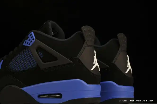 Official Maikesneakers Black Retro Jordan 4 CT8527-018 Game Royal 0617